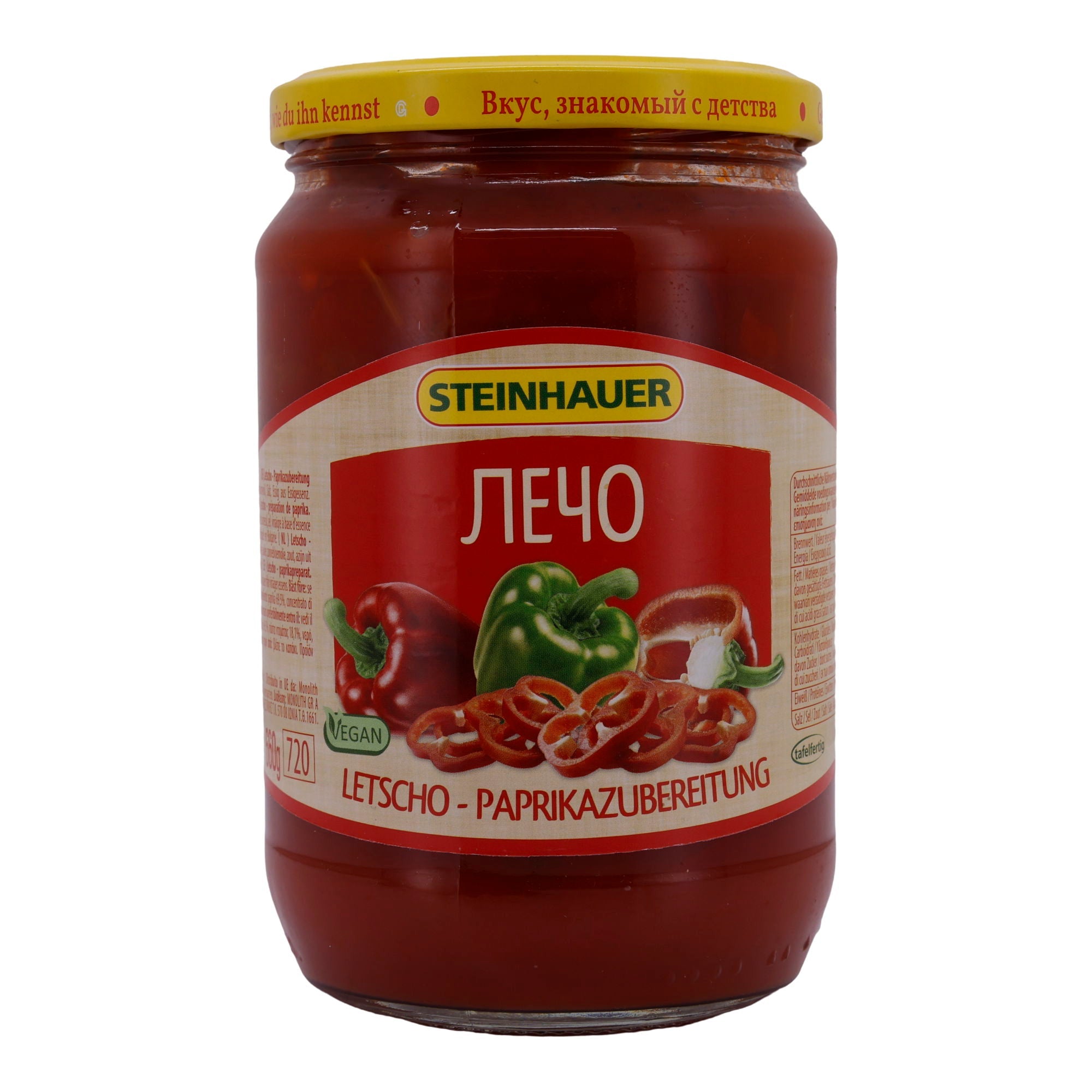 Paprikazubereitung Steinhauer | Letscho | Vegan, perfekt für Eintöpfe | 660 g STEINHAUER